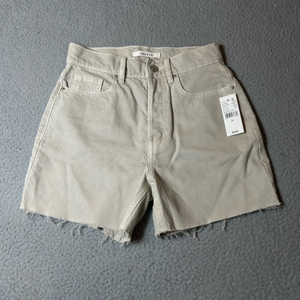 Pacsun Shorts Womens 24 Gray 90s Girlfriend Button Fly Cutoff Shorts NEW